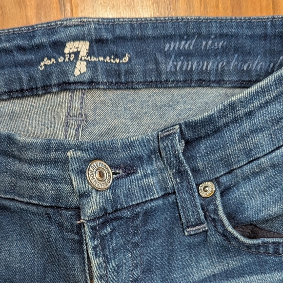 7 For All Mankind Mid Rise Kimmie Bootcut Jeans Medium Wash Size Women's 26 EUC - Picture 3 of 7